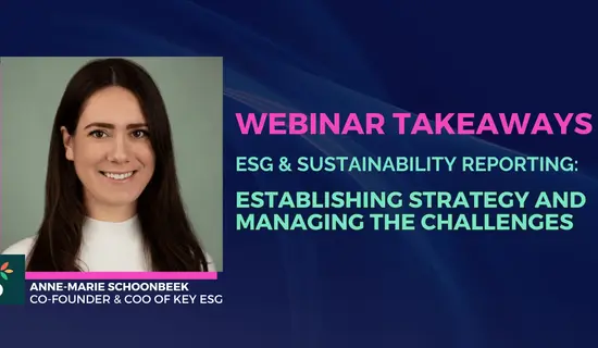 ESG Reporting Webinar Takeaways